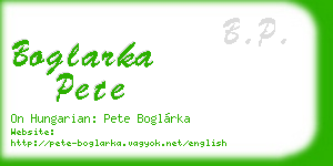 boglarka pete business card